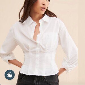 Citizens of Humanity Francis Corset Shirt in White - New With Tags (NWT)